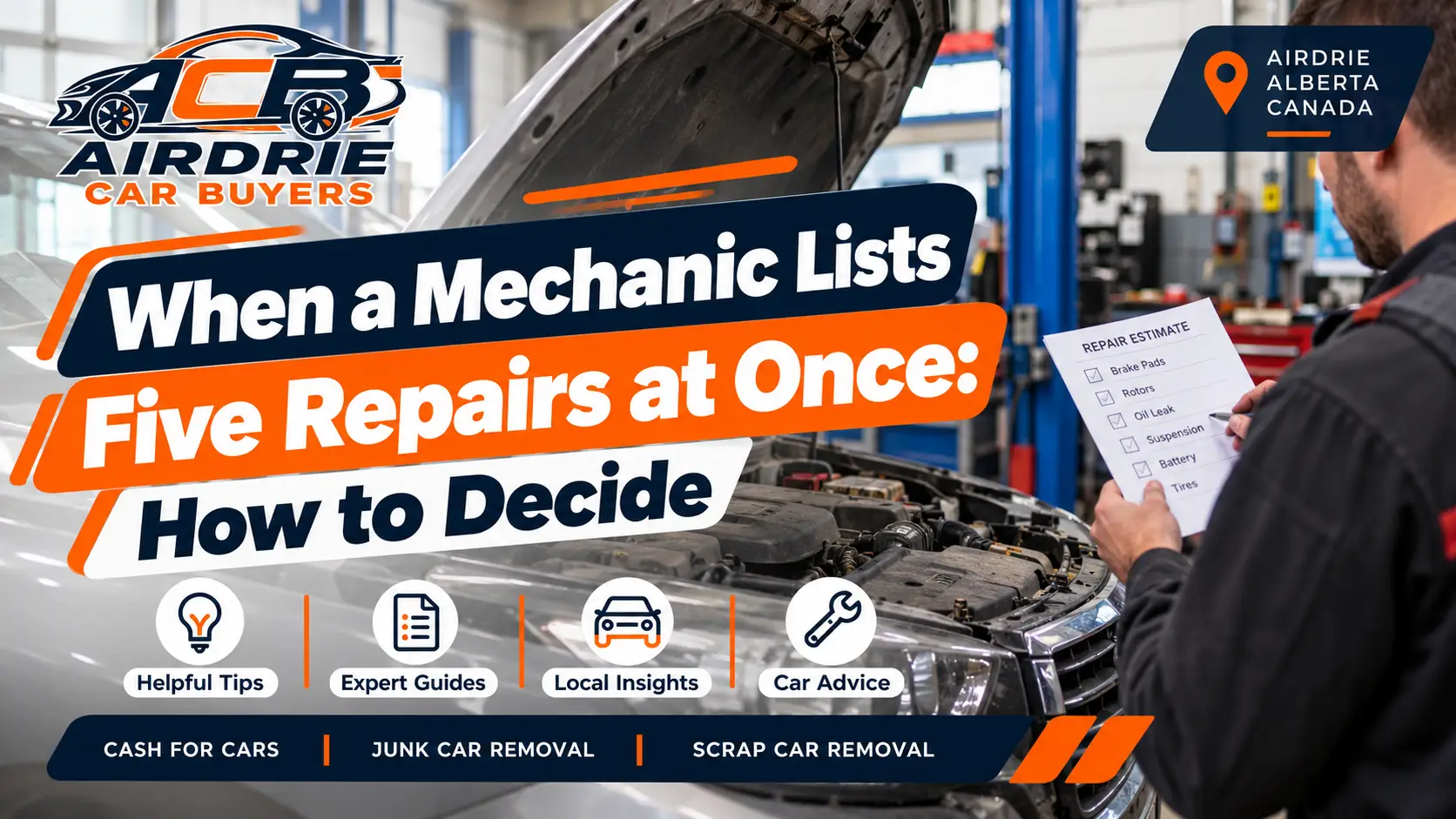 When a mechanic lists five repairs at once, how to decide